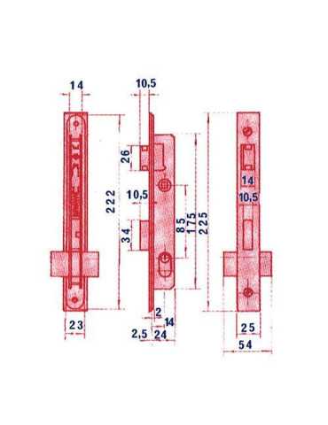 Cerradura puerta metalica 5550/14 LINCE