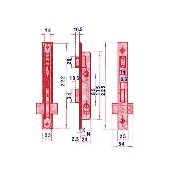 Cerradura puerta metalica 5550/14 LINCE
