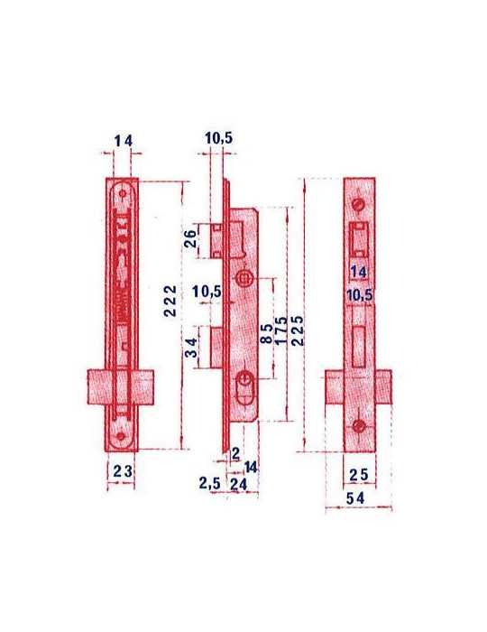 Cerradura puerta metalica 5550/14 LINCE