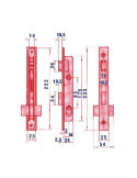 Cerradura puerta metalica 5550/14 LINCE