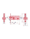 Cerradura puerta metalica 5557/70 ln LINCE