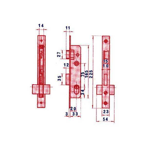 Cerradura puerta metalica 5560/20 hz LINCE