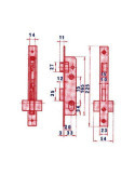 Cerradura puerta metalica 5560/20 hz LINCE