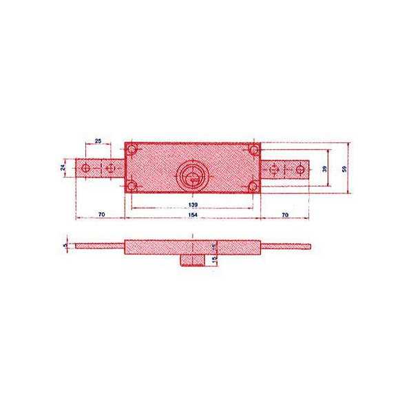 Cerradura puerta metalica 8511 LINCE