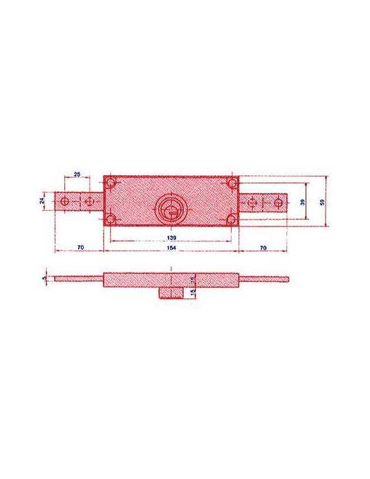 Cerradura puerta metalica 8511 LINCE