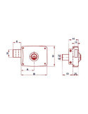 Cerradura sobreponer 5124a/80 he izquierda LINCE