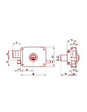 Cerradura sobreponer 5125a/120 he derecha LINCE