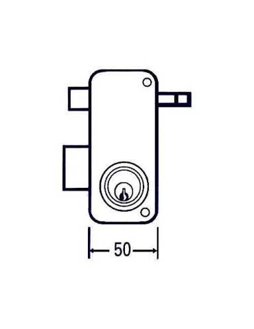 Cerradura sobreponer 2556 ap 50 izquierda MCM