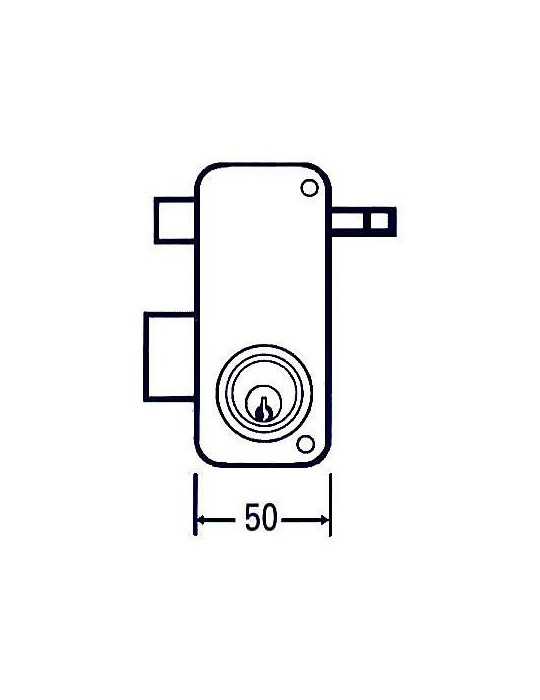 Cerradura sobreponer 2556 ap 50 izquierda MCM