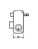 Cerradura sobreponer 2556 ap 60 izquierda MCM