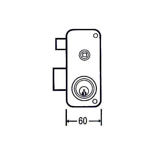 Cerradura sobreponer 2556 bp 60 derecha MCM