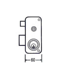 Cerradura sobreponer 2556 bpr 60 izquierda MCM