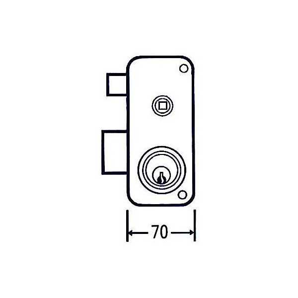 Cerradura sobreponer 2556 bpr 70 derecha MCM