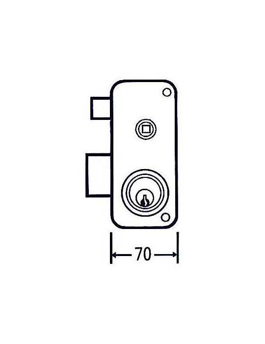 Cerradura sobreponer 2556 bpr 70 derecha MCM