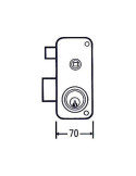 Cerradura sobreponer 2556 bpr 70 derecha MCM