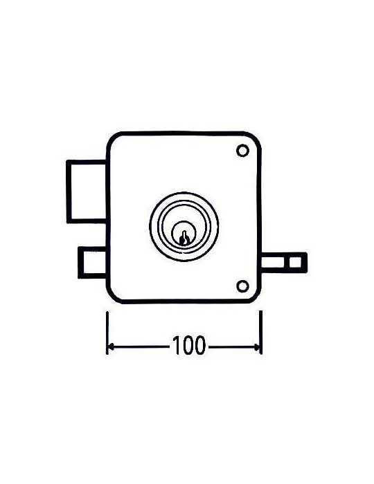 Cerradura sobreponer 2525 pr 100 derecha MCM