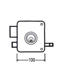 Cerradura sobreponer 2525 pr 100 derecha MCM