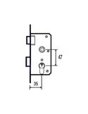 Cerradura embutir 1501-2 35 MCM