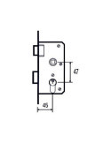 Cerradura embutir 1501-2 45 MCM