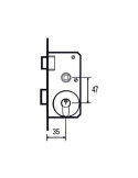 Cerradura embutir 1501-2p 35 MCM