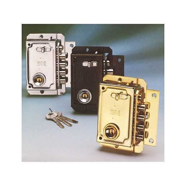 Cerradura sobreponer s-90 izquierda dorado 11006 FAC