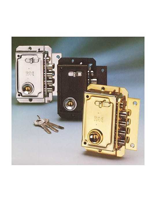 Cerradura sobreponer s-90 izquierda dorado 11006 FAC