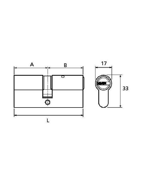 Cilindro seguridad t655/30/40l TESA