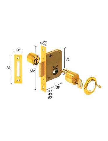 Cerradura embutir 2001/30 hl TESA