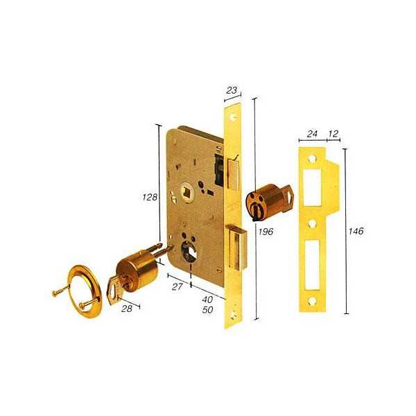 Cerradura embutir 2010/40 hl TESA