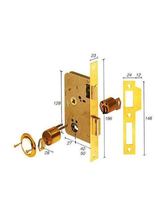 Cerradura embutir 2010/50 hl TESA