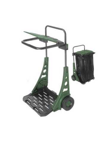 Carro basura 53x38x90cm c/ ruedas metal/plastico ALTUNA