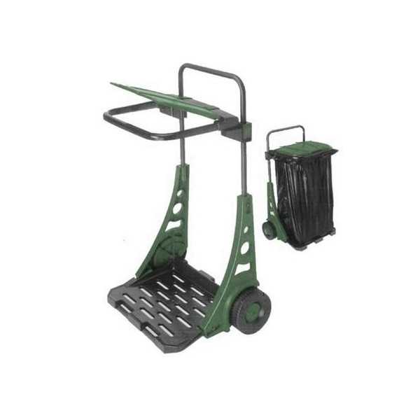 Carro basura 53x38x90cm c/ ruedas metal/plastico ALTUNA