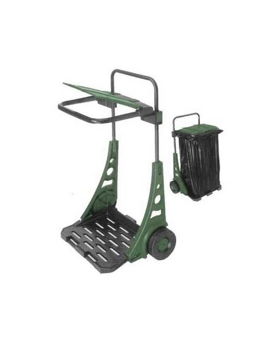 Carro basura 53x38x90cm c/ ruedas metal/plastico ALTUNA