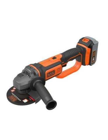 Amoladora 18v 125mm bateria 4,0ah 1 disco 125m BLACK&DECKER