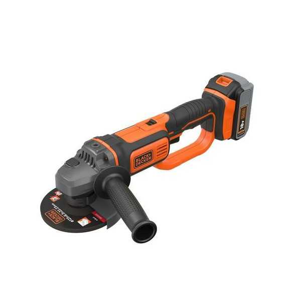 Amoladora 18v 125mm bateria 4,0ah 1 disco 125m BLACK&DECKER