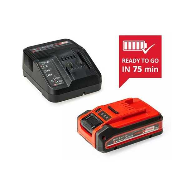 Kit cargador power-x 18v + 18v 4.0 ah plus EINHELL