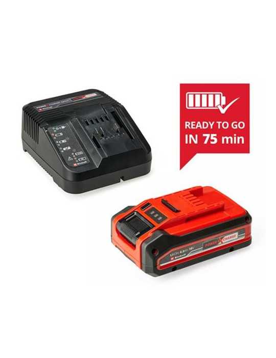 Kit cargador power-x 18v + 18v 4.0 ah plus EINHELL