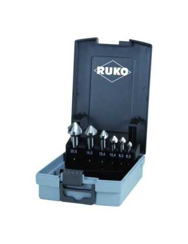 Juego 6 avellanadores conicos din-335 c 90hss RUKO