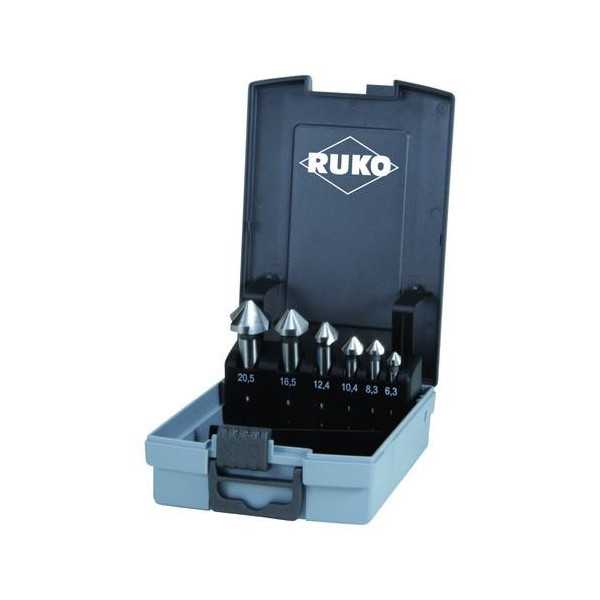 Juego 6 avellanadores conicos din-335 c 90hss RUKO
