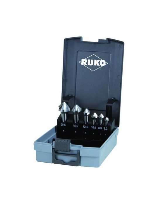 Juego 6 avellanadores conicos din-335 c 90hss RUKO