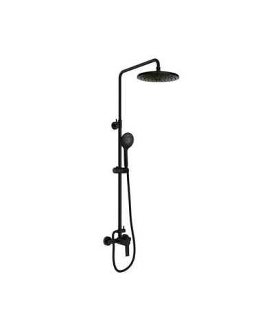 Conjunto ducha monomando extensible go 2 negro CLEVER