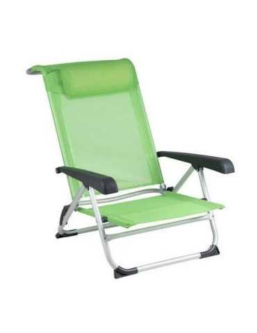 Silla de playa aluminio verde saint tropez 1204794 BOGAERT