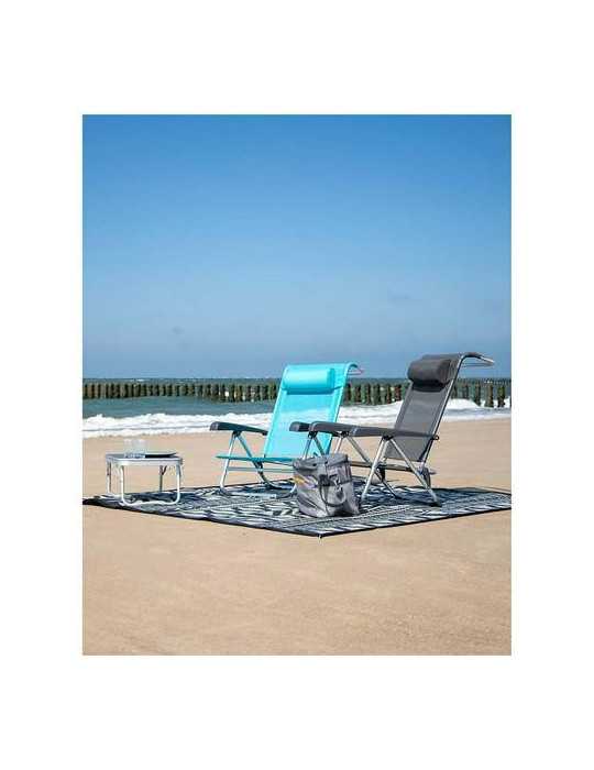 Silla de playa saint-tropez con almohada gris BOGAERT