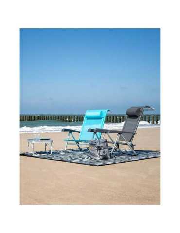 Silla de playa saint-tropez con almohada azul BOGAERT