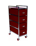 Carro multiusos 4 cajones madera rojo 1044mr PLAY
