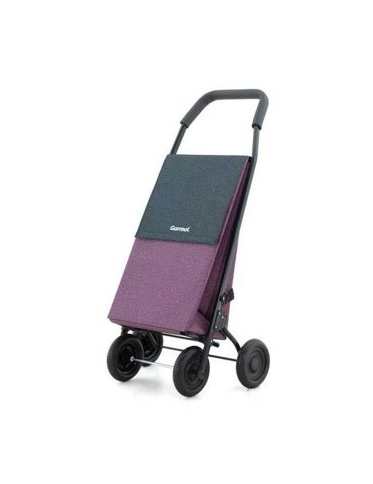 Carro compra cross denim 55l berenjena/negro GARMOLL