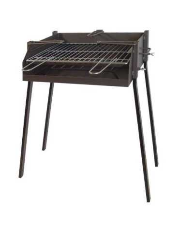 Barbacoa cuadrada c/ soporte paella 60x40x75 cms. IMEX