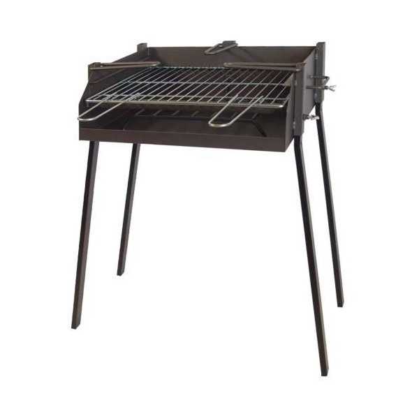 Barbacoa cuadrada c/ soporte paella 60x40x75 cms. IMEX
