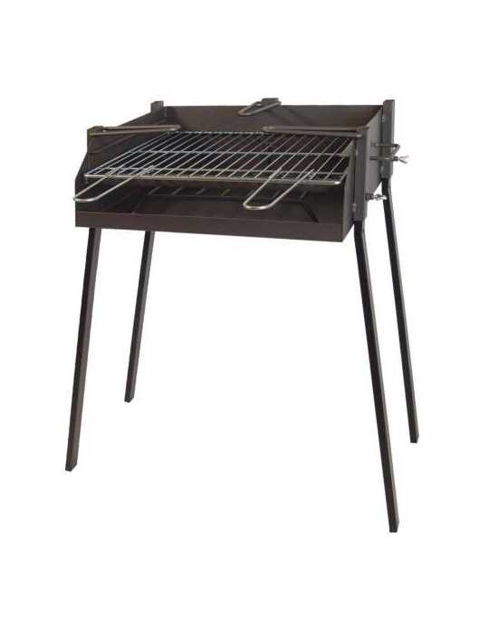 Barbacoa cuadrada c/ soporte paella 60x40x75 cms. IMEX