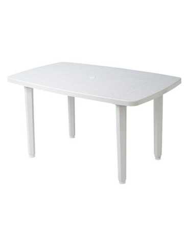 Mesa rectangular 140x90 cm blanca 4022 GARDENLIFE